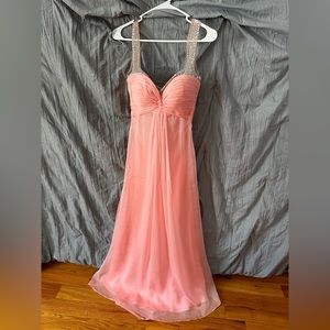 Beautiful pink prom dress